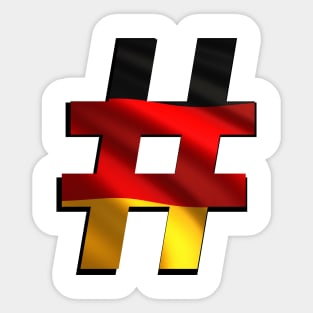 Hashtag Flag - Germany Sticker